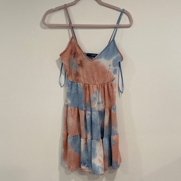 Tie-Dye Spaghetti Strap Mini Dress - Picture 1 of 1